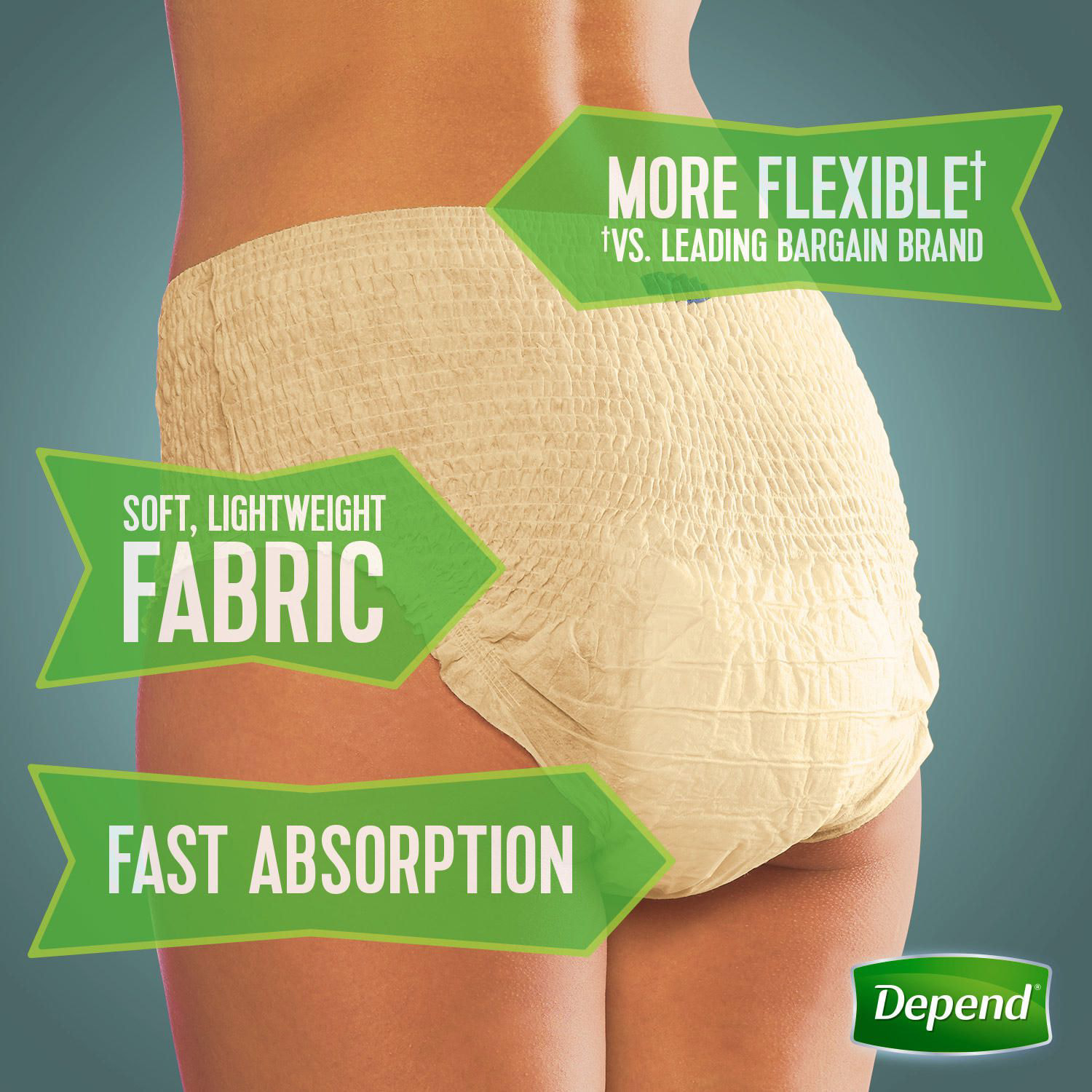Depend FIT-FLEX Moderate Absorbency Small Medium Incontinence