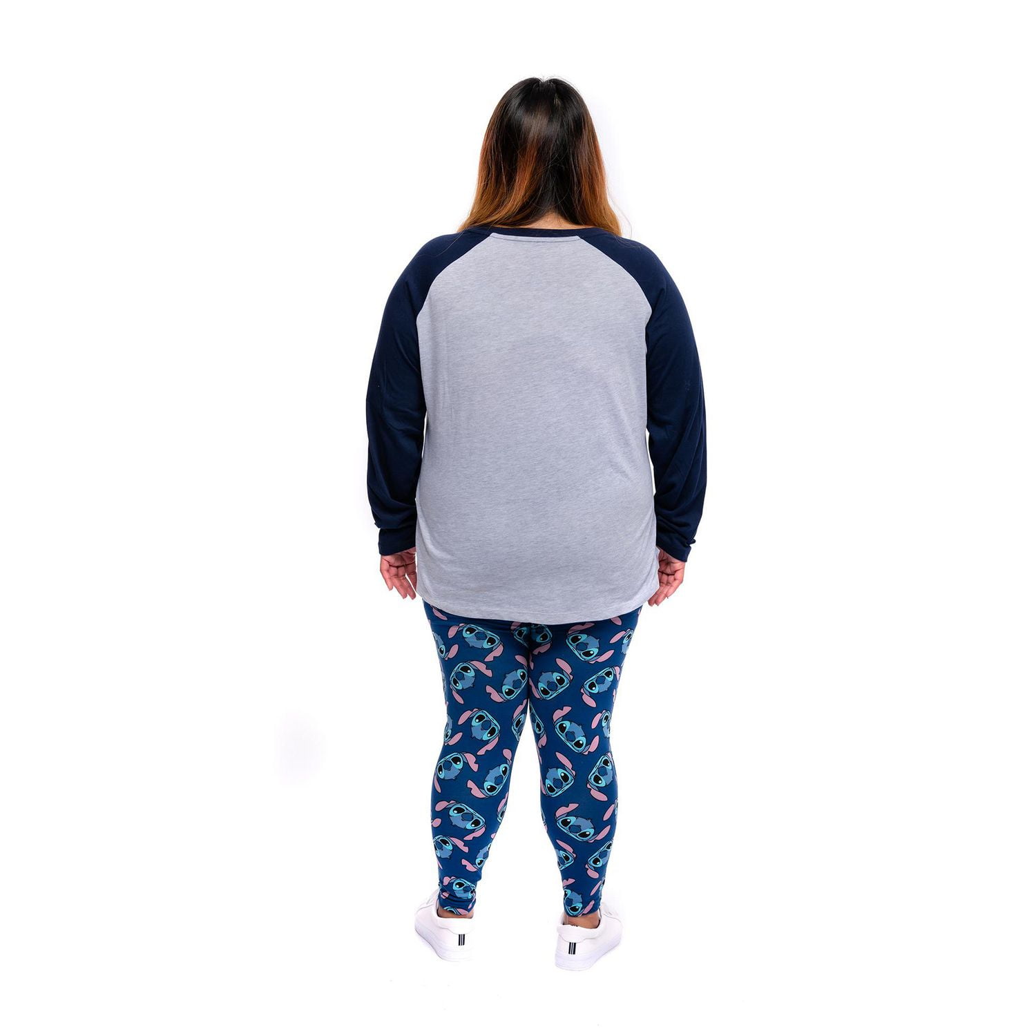 <br>Ladies Plus Disney Lilo & Stitch Causing Trouble - Haut raglan à manches longues