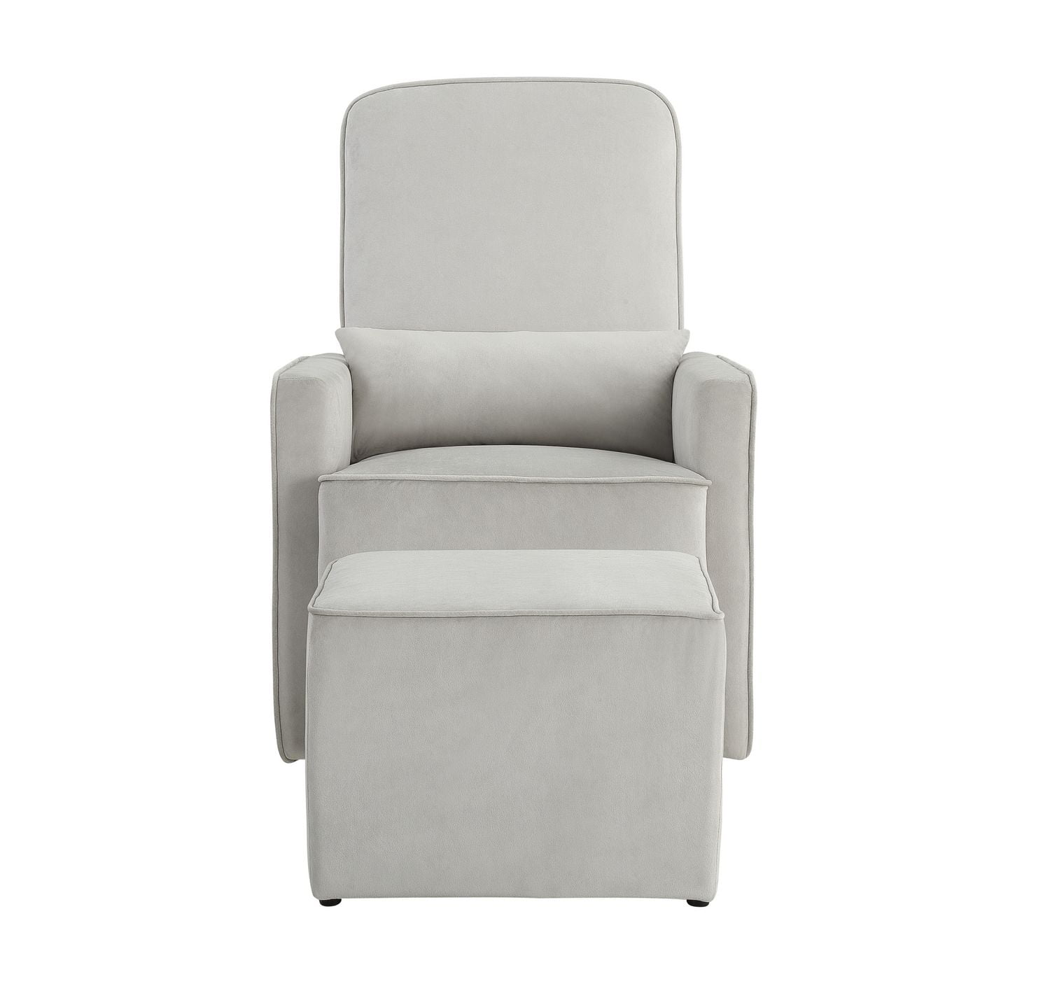 Lennox glider swivel with online storage ottoman luca grey