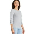 thumbnail image 2 of George Women's Slim Rib Long Sleeve Tee, 2 of 6