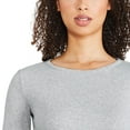 thumbnail image 4 of George Women's Slim Rib Long Sleeve Tee, 4 of 6
