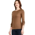 thumbnail image 2 of George Women's Slim Rib Long Sleeve Tee, 2 of 6