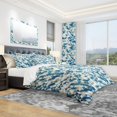 thumbnail image 1 of Designart Triangular Modern Geometric Blue Modern & Contemporary Duvet Cover Set, 1 of 1