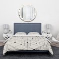 thumbnail image 1 of Designart Geometric Triangular Composition Mid-Century Modern Duvet Cover Set, 1 of 1