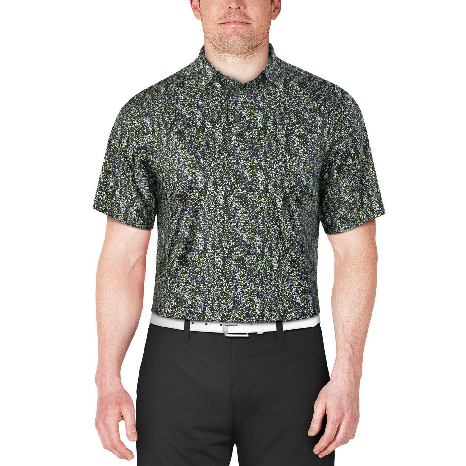 Ben Hogan Men’s Confetti Print Short Sleeve Golf Polo