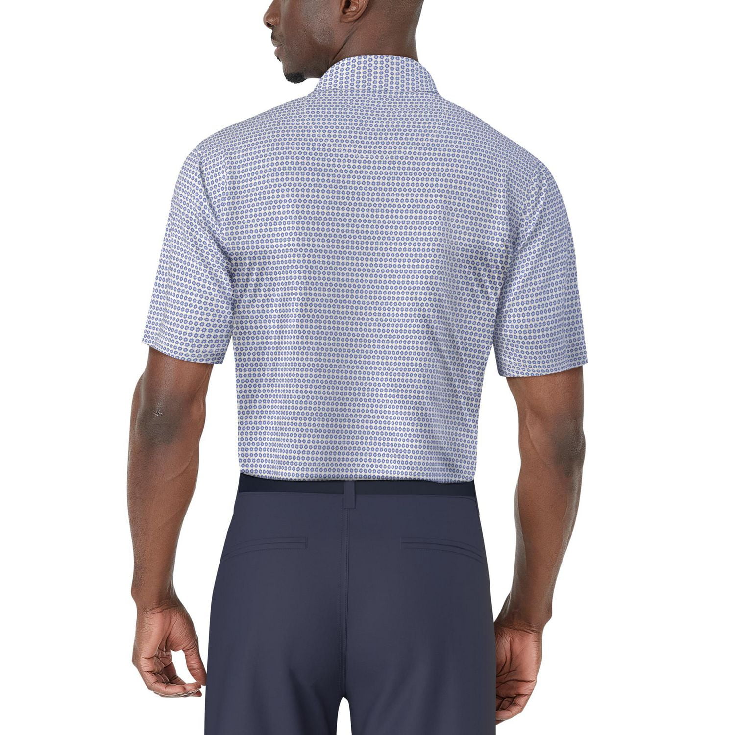 Ben Hogan Men’s Ditsy Floral Print Short Sleeve Golf Polo