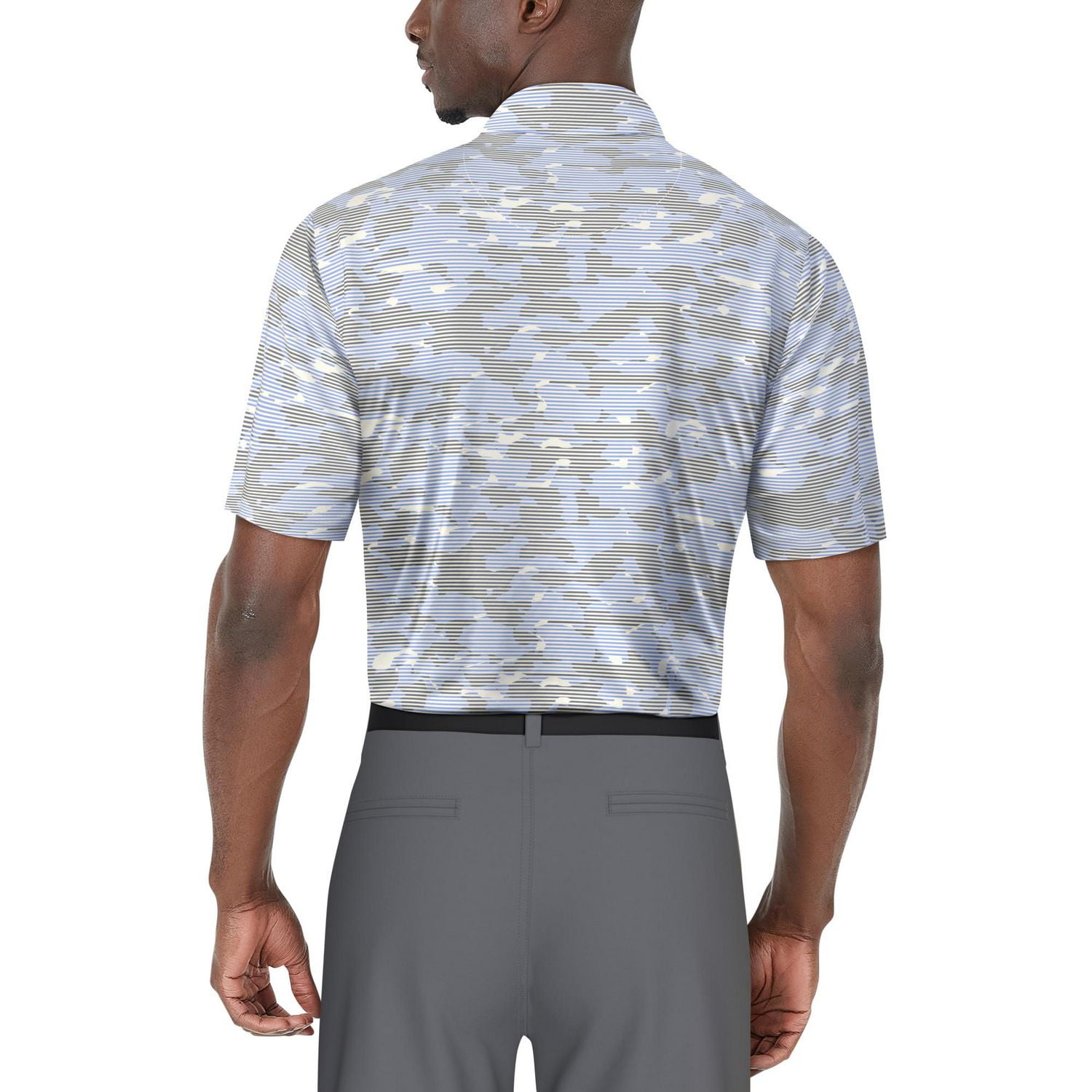 Ben Hogan Men’s Linear Camo Print Short Sleeve Golf Polo