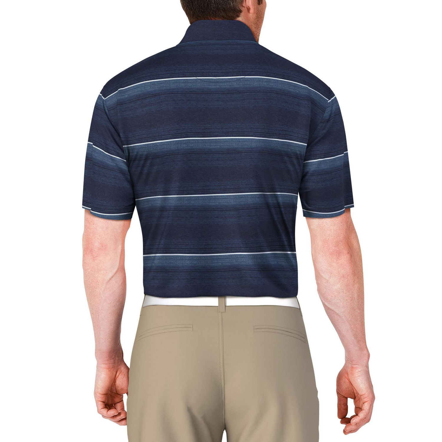 Ben Hogan Men’s Texture Stripe Short Sleeve Golf Polo