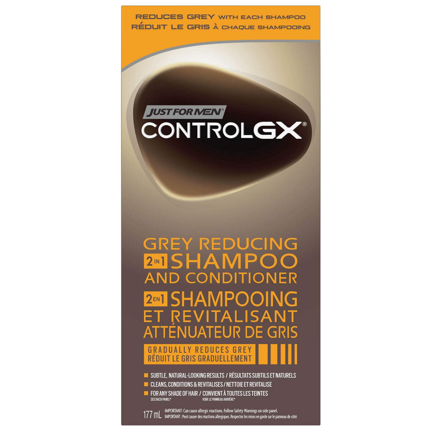 Control Gx Shampoing Et Revitalisant 2 En 1 Pour Réduire Les Cheveux Blancs