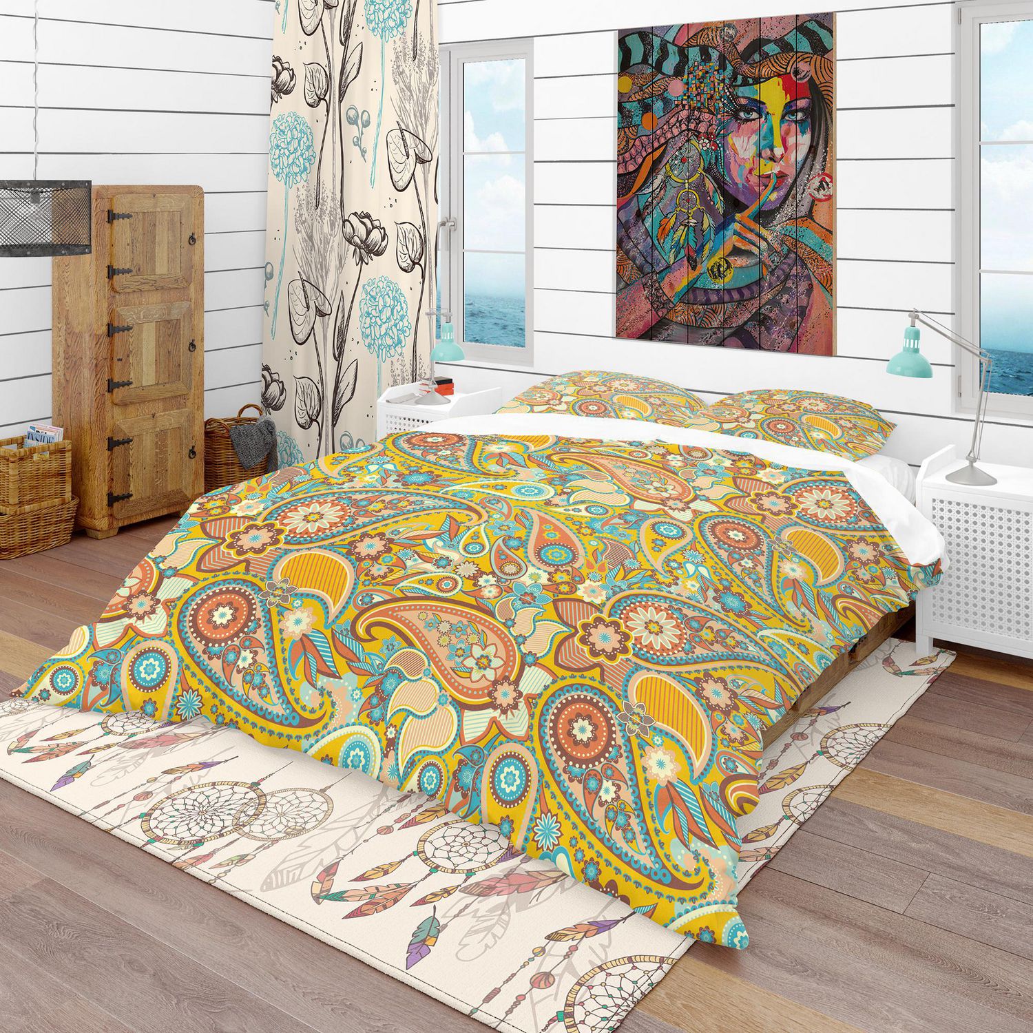 Designart Pattern Paisley Vintage Duvet Cover Set Walmart Canada