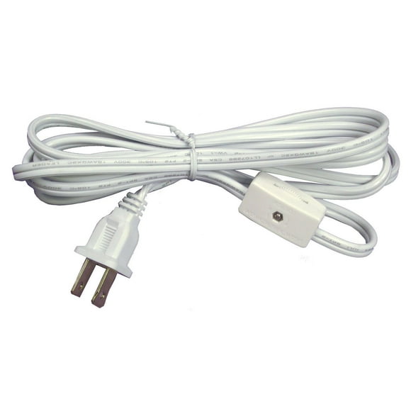 Atron Electro Industries 6 Inch White lamp cord with Switch
