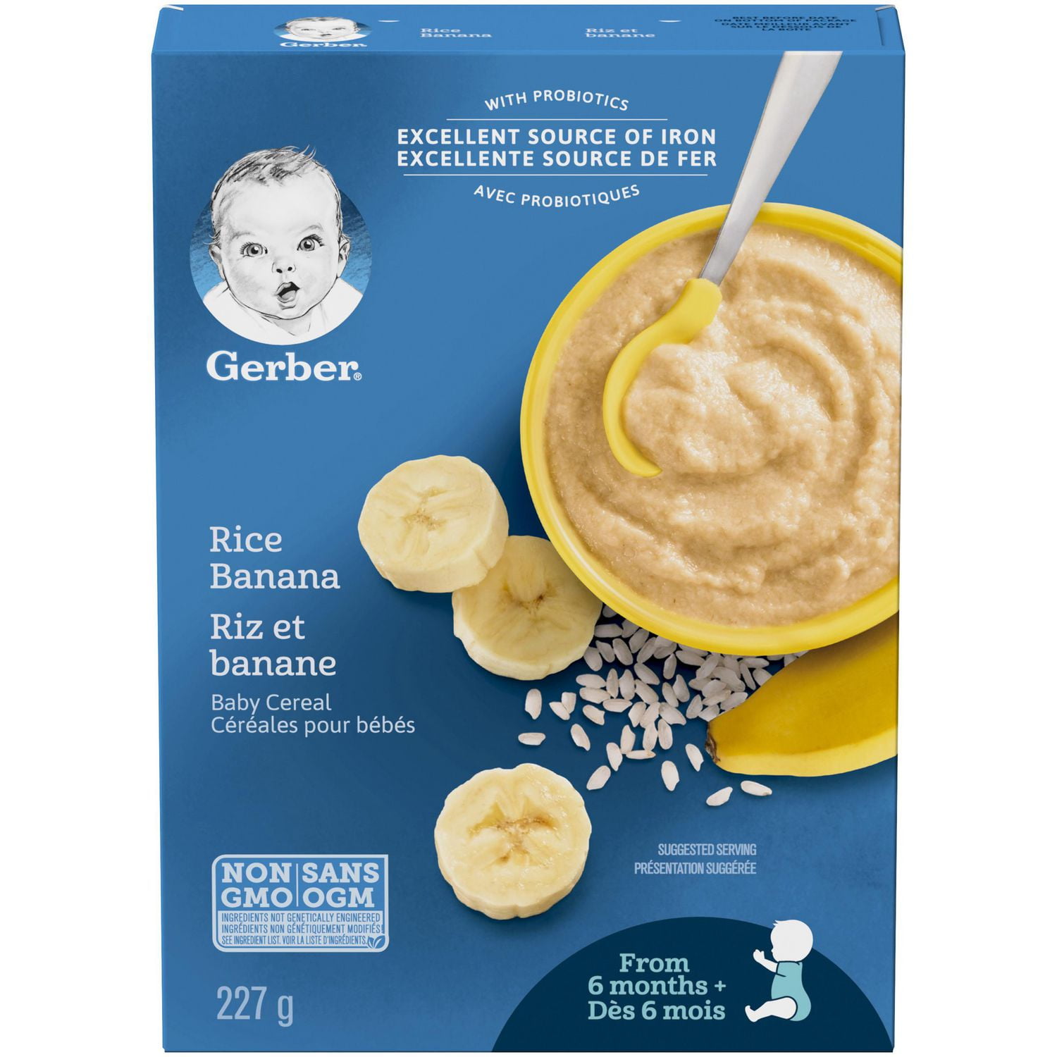 Cereales Pour Bebes Gerber Etape 2 Riz Avec Banane 227 G Walmart Canada