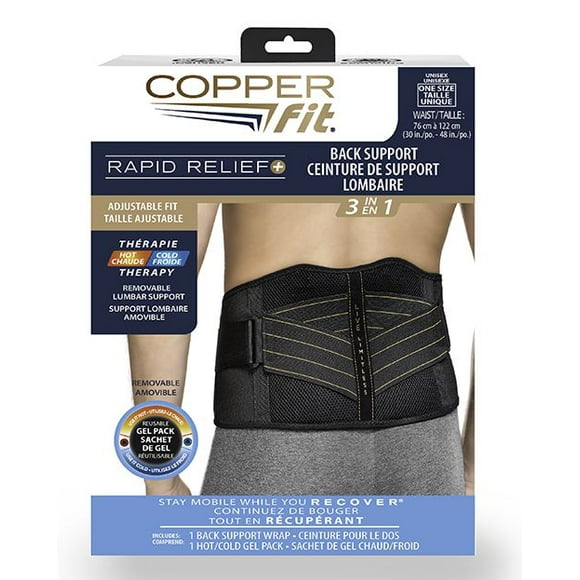 Copper fit Orthèse de soutien dorsal avec thérapie par le chaud et le froid