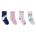 thumbnail image 1 of George Infant Crew Socks with Grippers 4-Pack, 1 of 1