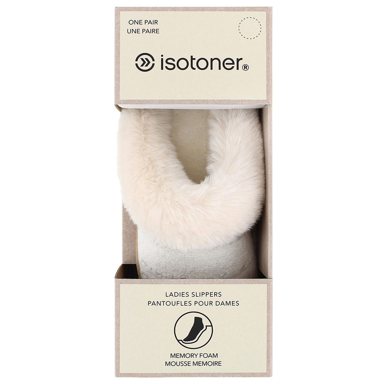 Isotoner faux fur slippers store