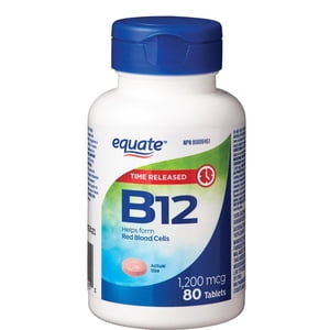 Equate Time Relâcher la vitamine B12, 1200 Mcg