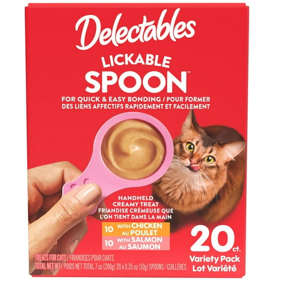 Delectables Lickable Spoon Chicken and Salmon 20pk Variety Pack