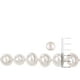 Miabella Ensemble de collier et boucles d'oreilles avec perles d'eau douce blanches de culture, 18 pouces en longueur – image 3 sur 3