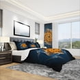 thumbnail image 1 of Designart Blue Nautilus Shell Pattern Modern & Contemporary Duvet Cover Set, 1 of 1