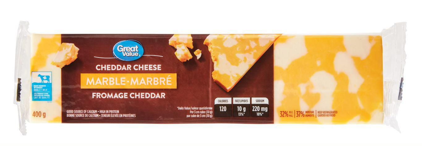 Great Value Marble Cheddar Cheese | Walmart Canada