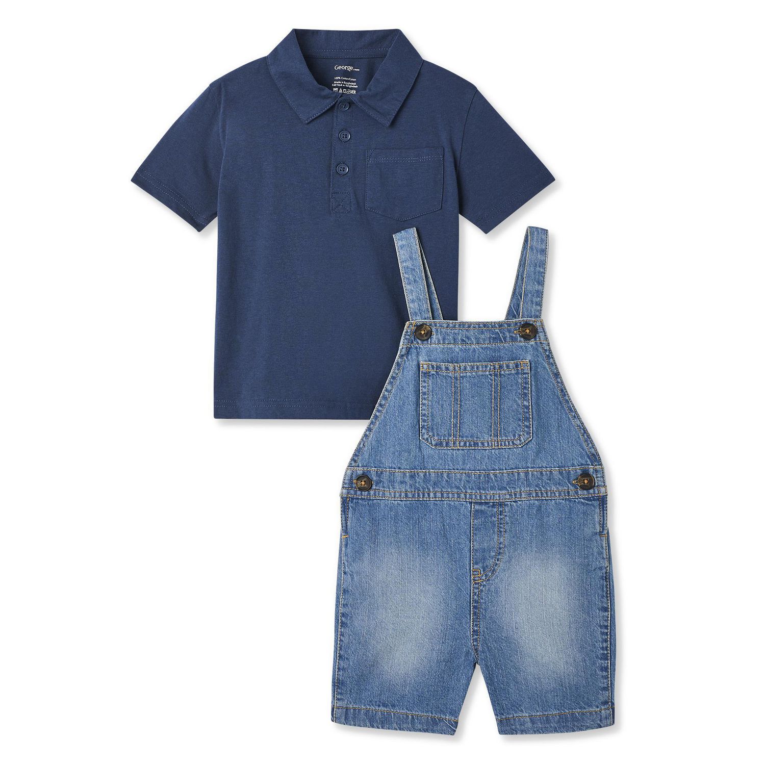 Toddler Boys' Polo Shirt and Shortall 2Piece Set Walmart Canada