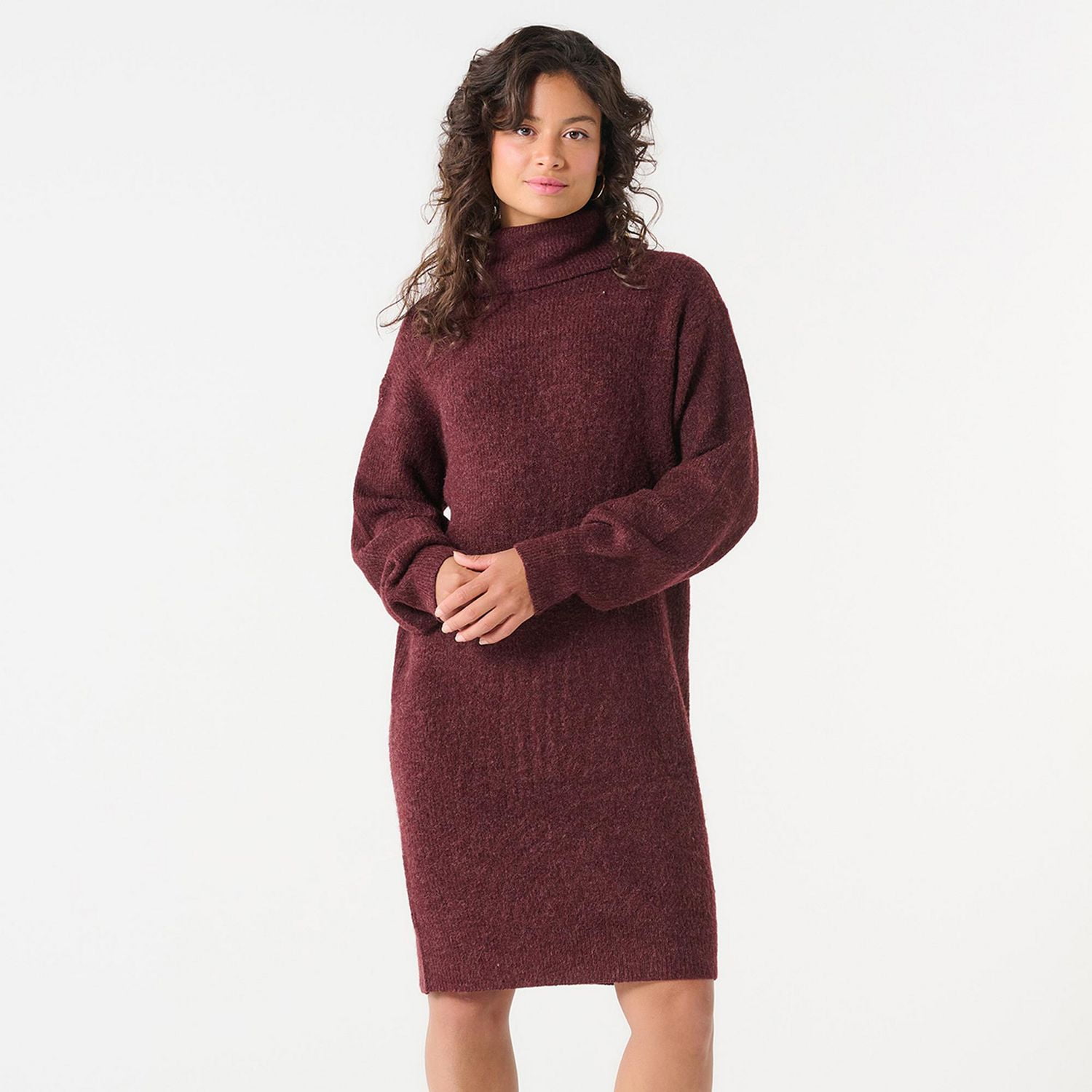 DV MOCK NECK SWEATER DRESS