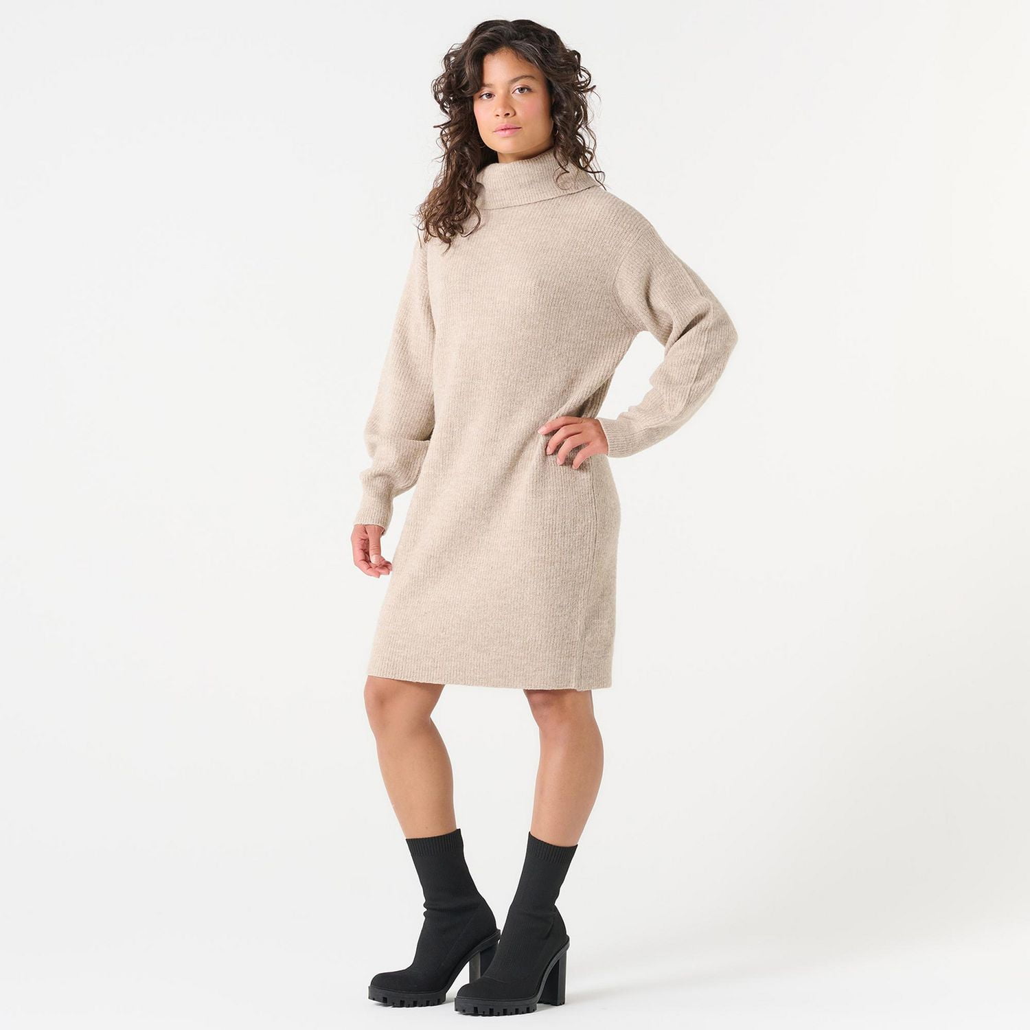 DV MOCK NECK SWEATER DRESS