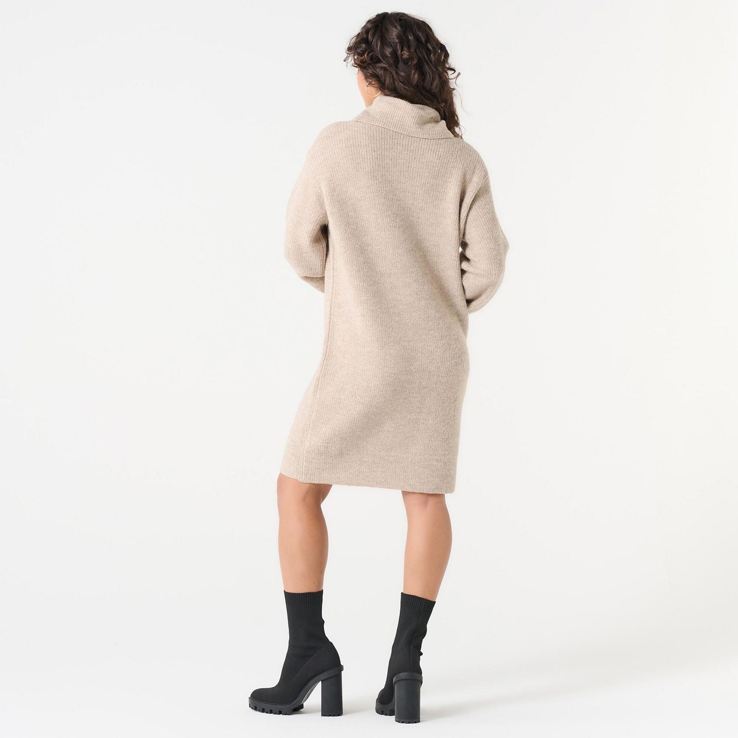 DV MOCK NECK SWEATER DRESS