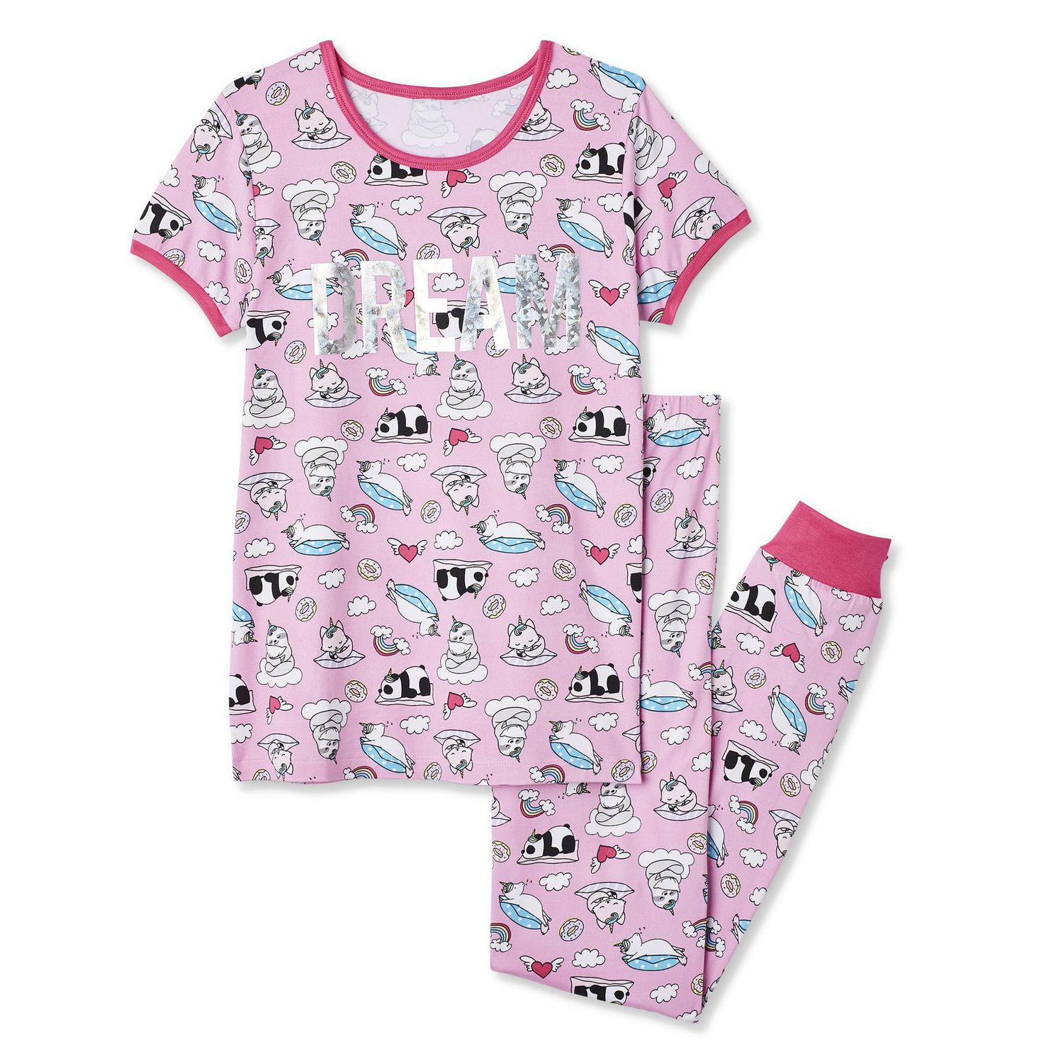 Pyjama 2 pièces avec t-shirt et jogger George pour filles