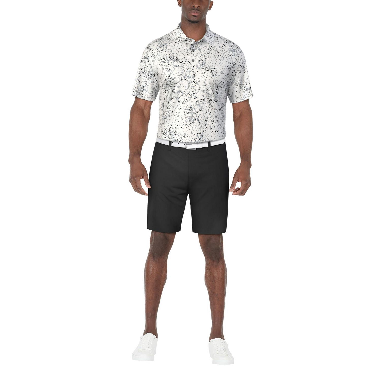 PGA Tour Course Essentials Polo à manches courtes pour hommes avec imprimé confettis groupés