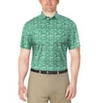 thumbnail image 1 of PGA TOUR Course Essentials Men's Abstract Flowers Print Short Sleeve Polo Shirt, 1 of 4