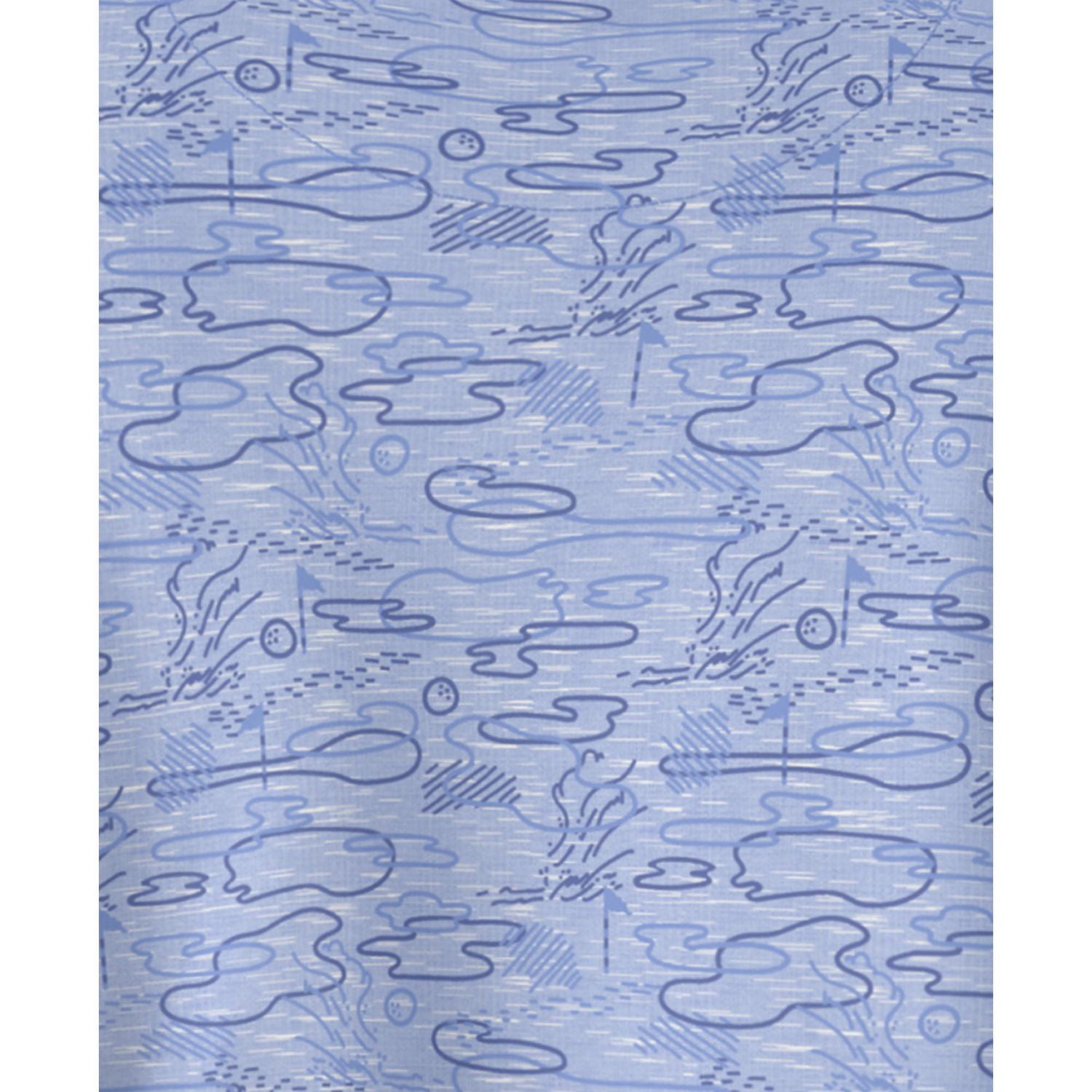 PGA TOUR Course Essentials Men's Linear Conversational Print Short Sleeve Polo Shirt