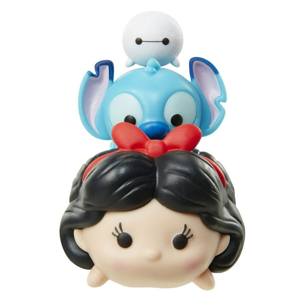 Figurines 3 personnages Blanche-Neige/Stitch/Baymax Tsum Tsum de la série 3 de Disney