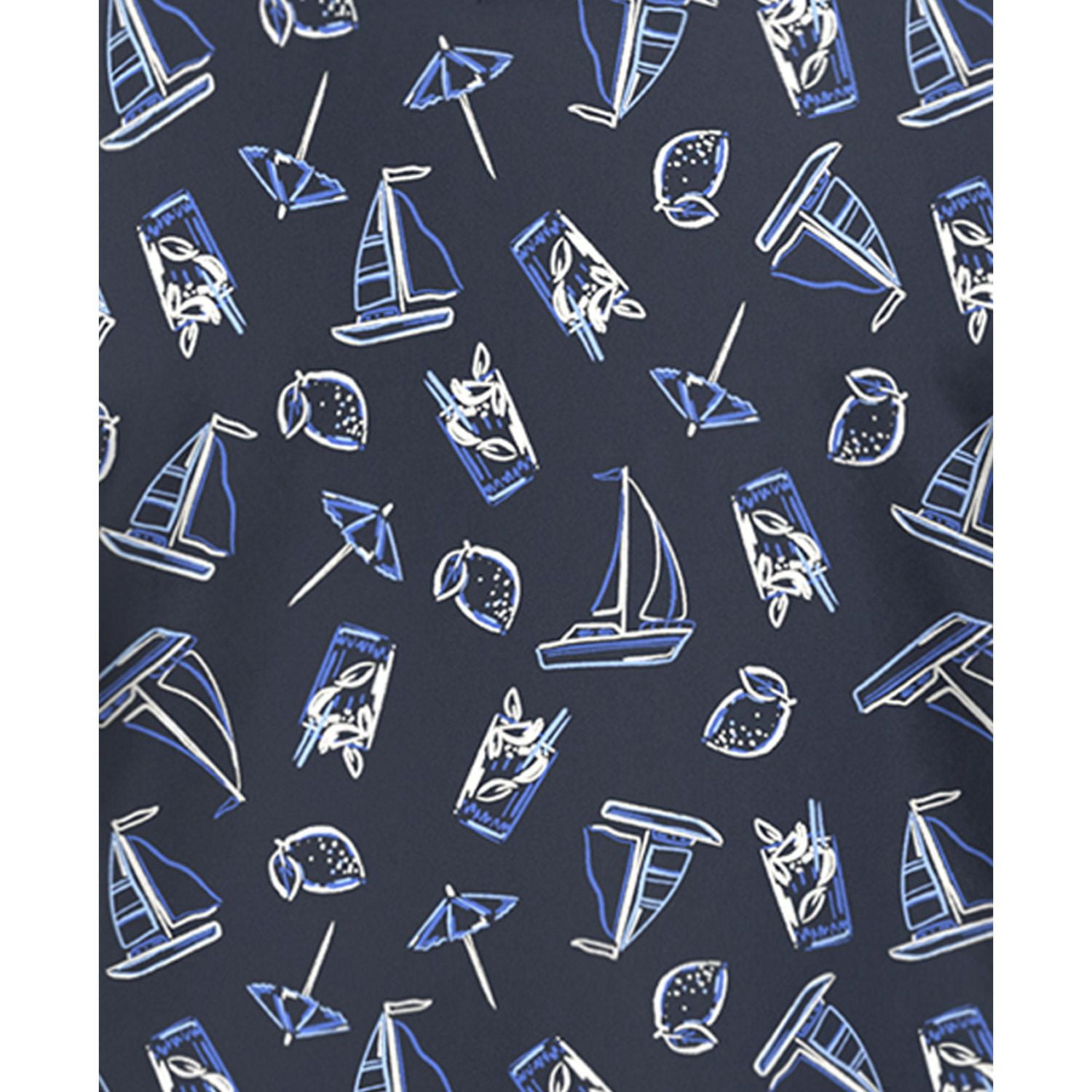 PGA TOUR Course Essentials Men's Boat Conversational Print Polo Shirt