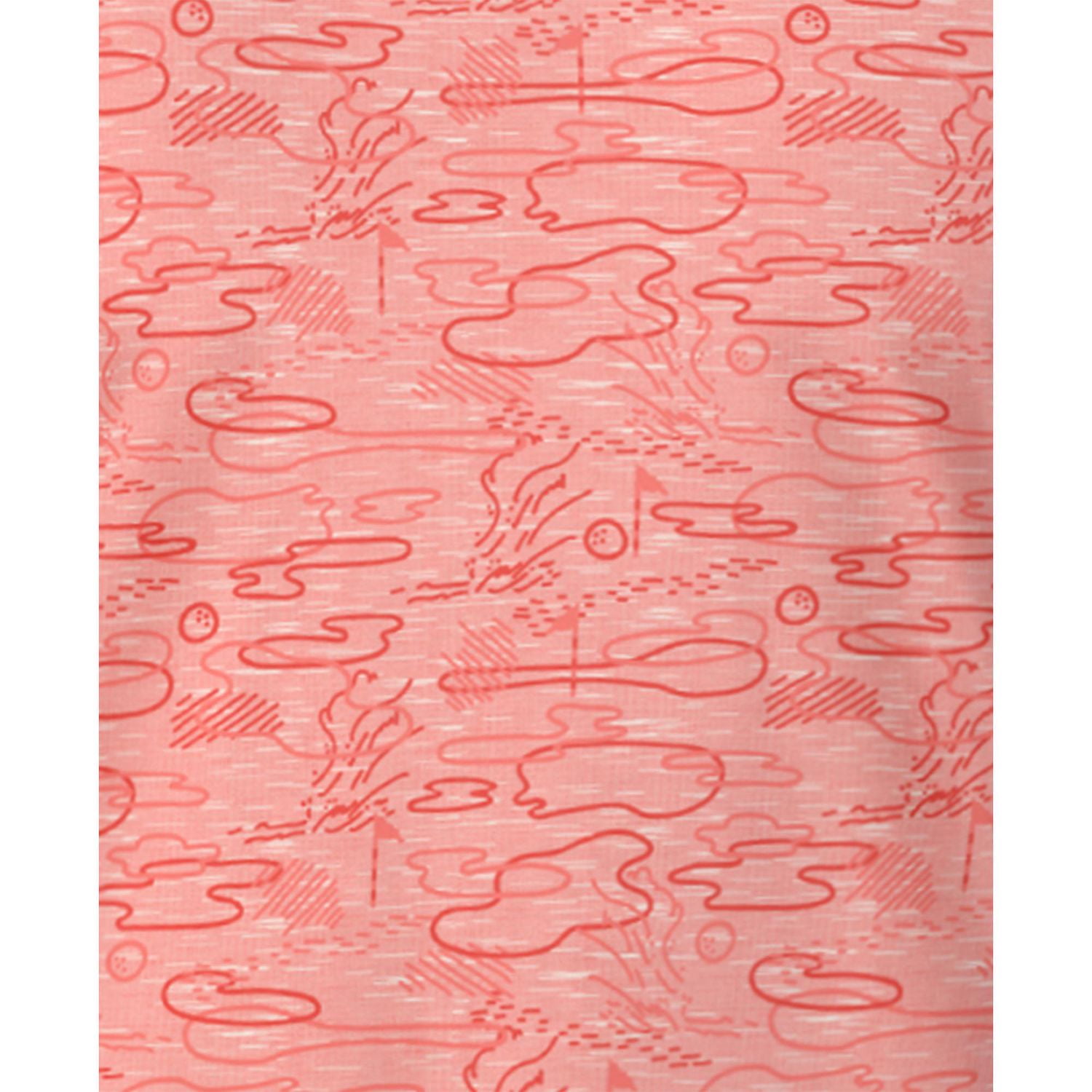 PGA TOUR Course Essentials Polo à manches courtes à imprimé conversationnel linéaire pour hommes