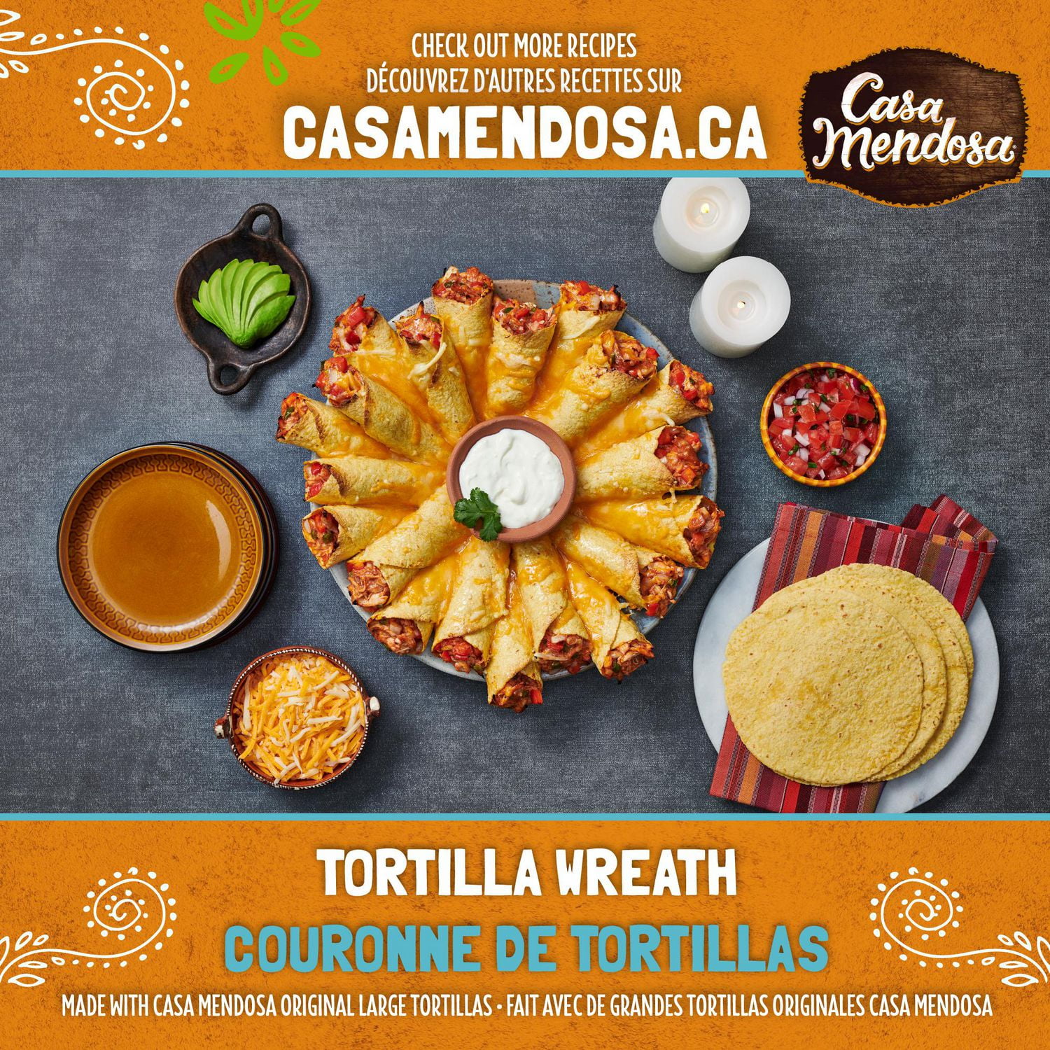 Casa Mendosa Original 10" Large Tortillas, 10 ct, 640 g