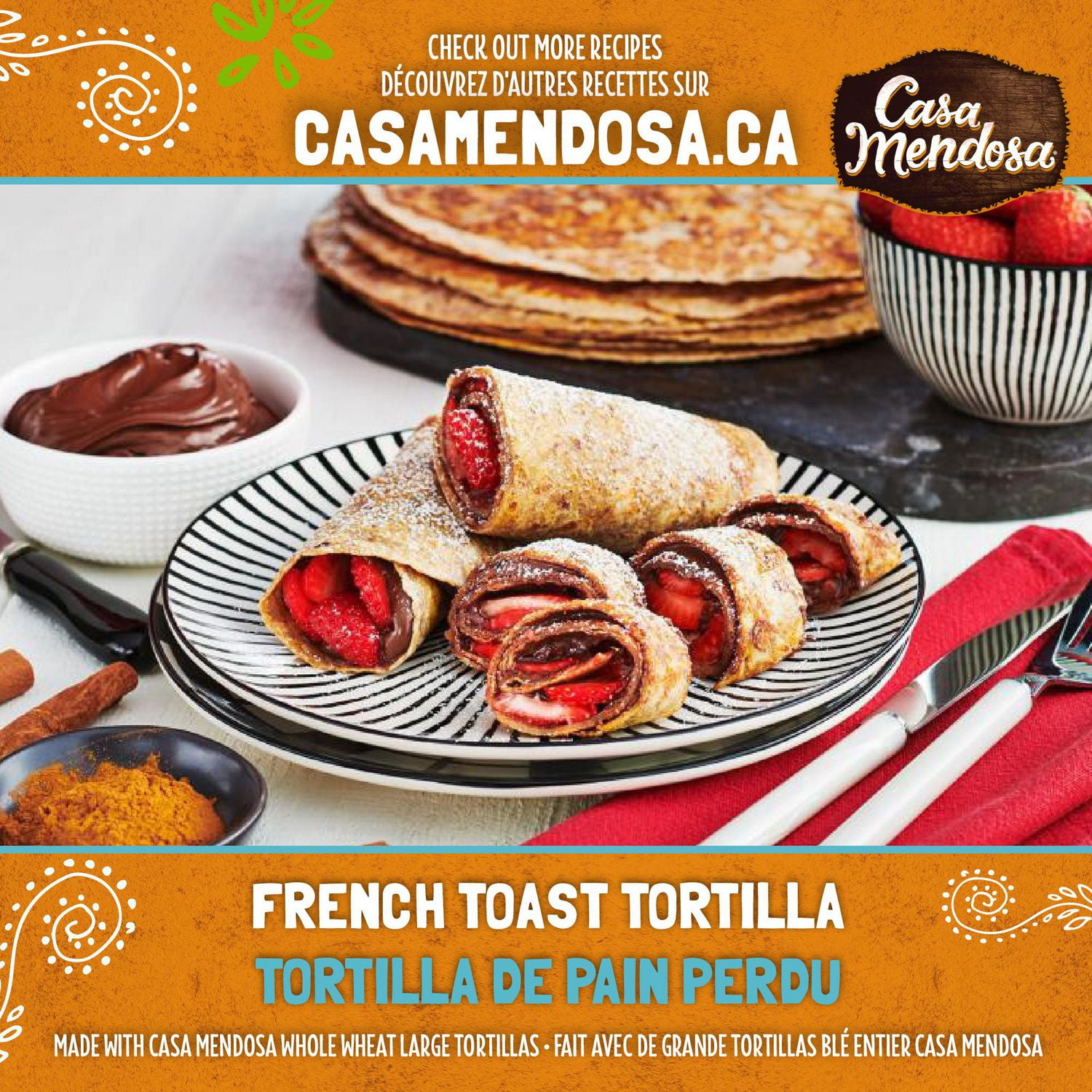 Casa Mendosa Whole Wheat 10" Large Tortillas, 10 ct, 640 g