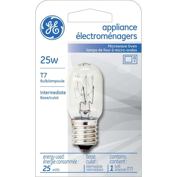 Lampe à culot intermédiaire T7 25 W pour électroménagers General Electric - paquet de 1