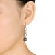 Miadora Boucles d'oreilles avec perles tahitienne noires 9-9.5 mm en argent sterling – image 2 sur 3