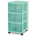 thumbnail image 1 of Sterilite 3 Drawer Cart- Aqua, 1 of 2