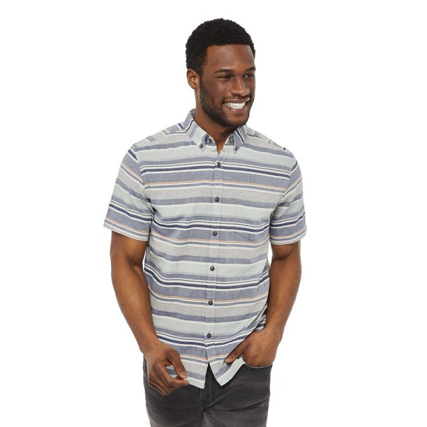 George Men's Short Sleeve Textured Shirt - Walmart.ca