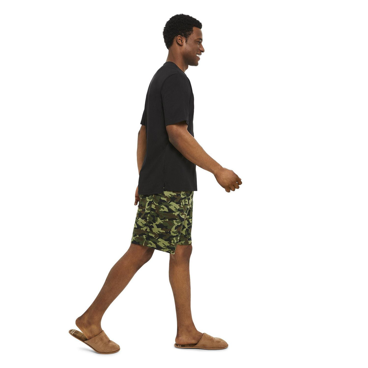 George Men's Henley and Short Pajamas 2-Piece Set