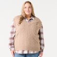 thumbnail image 1 of DV Gilet pull en tricot de câble, 1 of 4