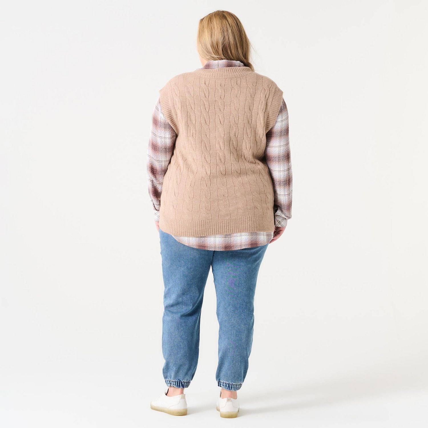 DV Gilet pull en tricot de câble