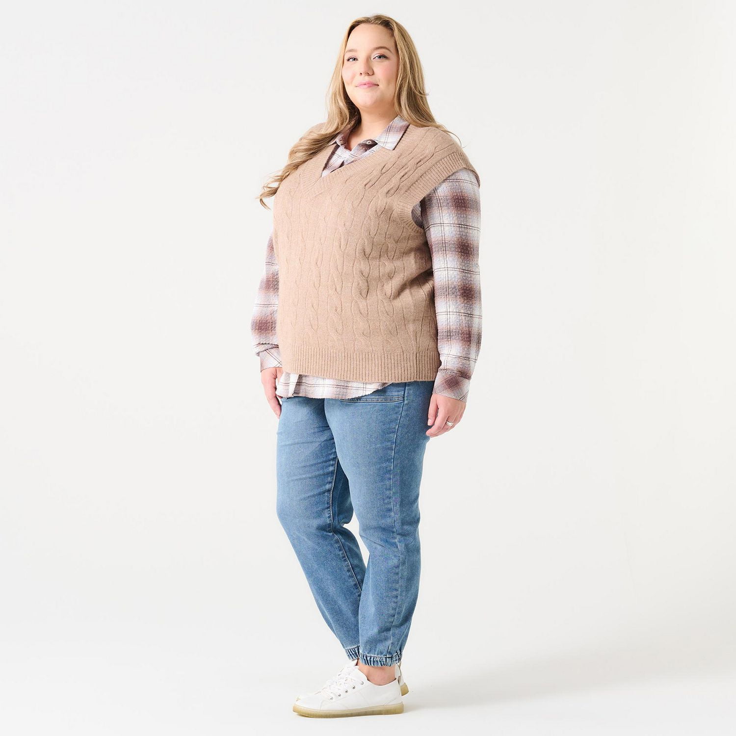 DV Gilet pull en tricot de câble