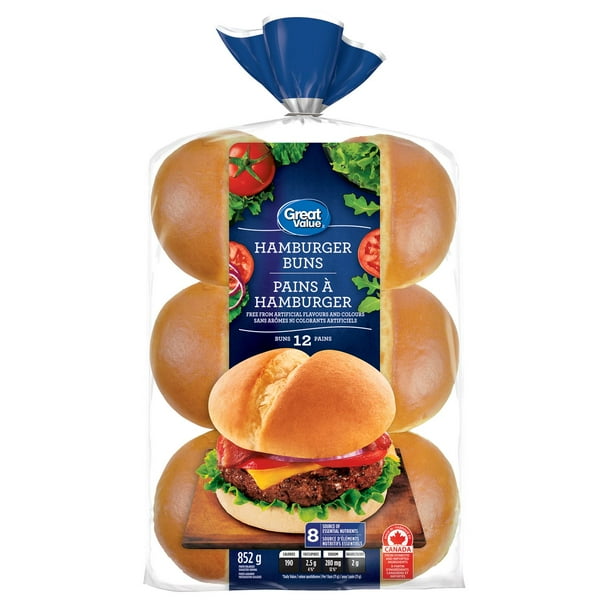 Great Value™ Hamburger Buns Value Pack Walmart.ca