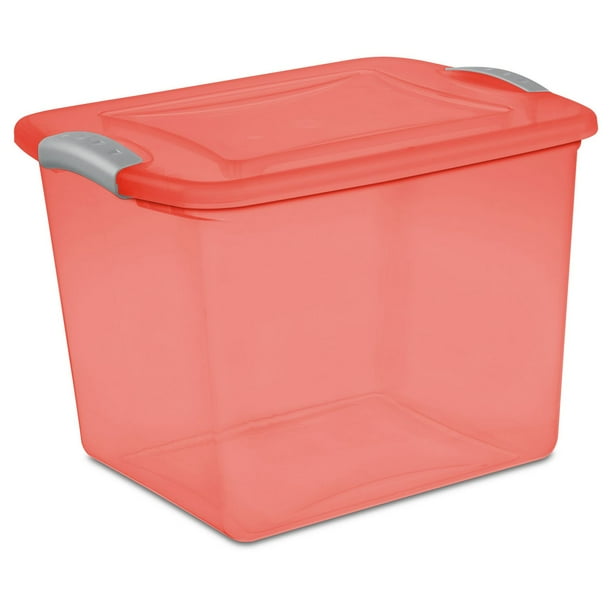 Boîte à verrou de Sterilite de 26 litres en orange