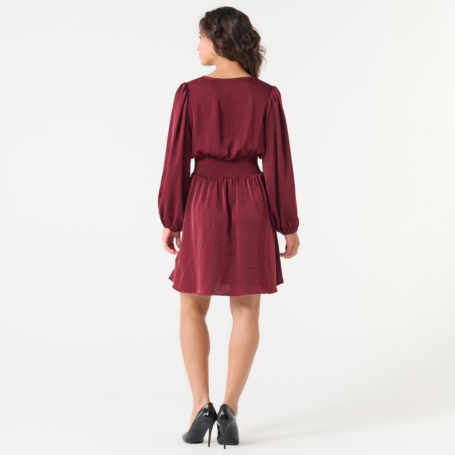 DV SATIN CROSS OVER DRESS