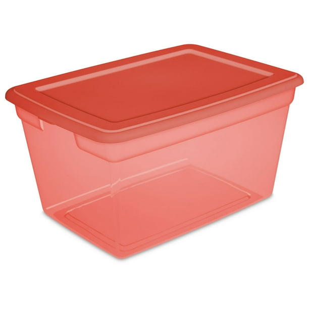 Sterilite 57 Liter Orange Storage Box - Walmart.ca