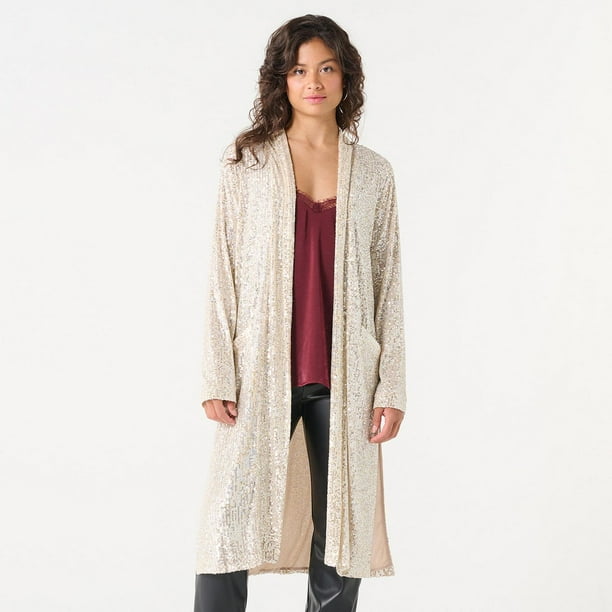 Denim Patch Sequin Duster